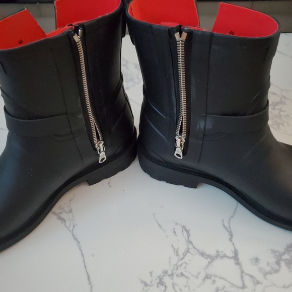 Rag & Bone Moto Rain Boots In Black - Picture 5 of 7